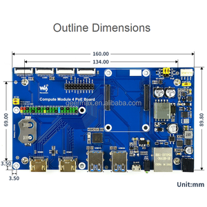 Scheda di espansione Raspberry Pi CM4 PoE per Raspberry Pi Compute Module 4 PoE Board - Product Image 3
