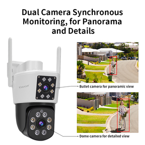 VStarcam C662DR-Cámara de seguridad inalámbrica con doble lente, cámara de vigilancia por Voz bidireccional, red CCTV, cámara para exteriores - Product Image 4