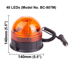 Trendy Design 5.5 Inch 40 60 80 <strong>LED</strong> Magnetic Mount Beacon Strobe Light Farm Vehicle Emergency Warning Flash Lamp 12V 24V <strong>12</strong> <strong>24</strong> <strong>V</strong> - Product Image 2