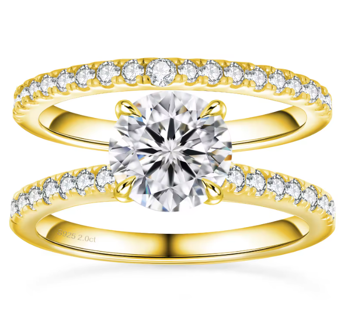Gold Color Moissanite Ring