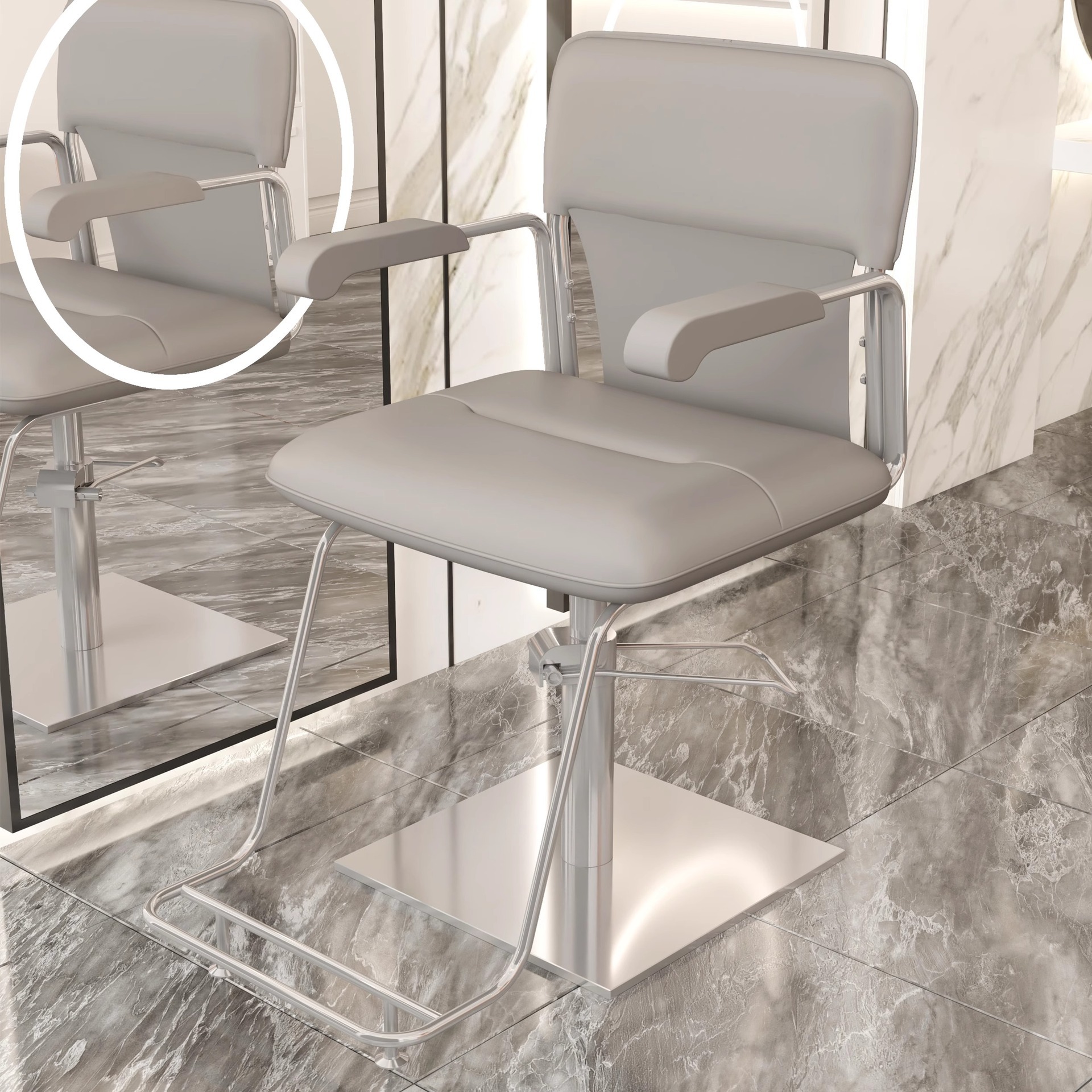 Stainless steel tray-gray western leather-easy to maintain