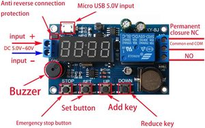 Modulo relè di ritardo in tempo reale XY-BJ interruttore di controllo del Timer relè di temporizzazione con DC 12V 24V - Product Image 4
