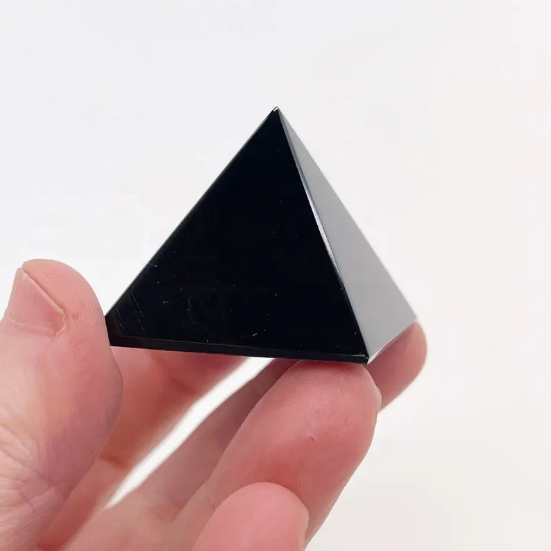 Piramide di pietra preziosa energizzata piramide di cristallo metafisica pietra gemma scolpita positivo Engrgy generatore figurina