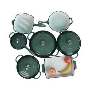 2025 mới uy tín gang <span class=keywords><strong>Cookware</strong></span> <span class=keywords><strong>Set</strong></span> 7 mảnh không dính tráng men gang nấu ăn nồi <span class=keywords><strong>Cookware</strong></span> <span class=keywords><strong>Set</strong></span> OEM - Product Image 2