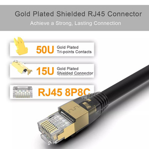 Bare Copper Cat8 Ethernet Cable 6ft 24AWG Cat8 Ethernet Cable 5mt Round <strong>Network</strong> Cable Cat8 - Product Image 6