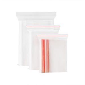 2025定制印刷促销批发透明透明可重复使用LDPE PE拉链袋食品零食拉链袋