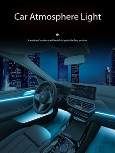 Toptan araba Led iç ortam ışığı dinamik ışık ve gölge atmosfer lamba renk değiştiren LED trim evrensel modelleri - Product Image 4