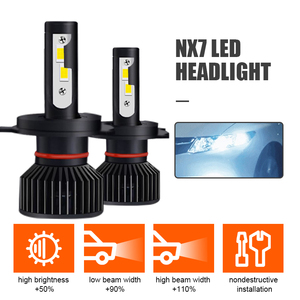 ไฟหน้ารถยนต์ Led NX7,ชิปไฟตัดหมอก Led 10000LM 60W 12V 3570 H7 - Product Image 3