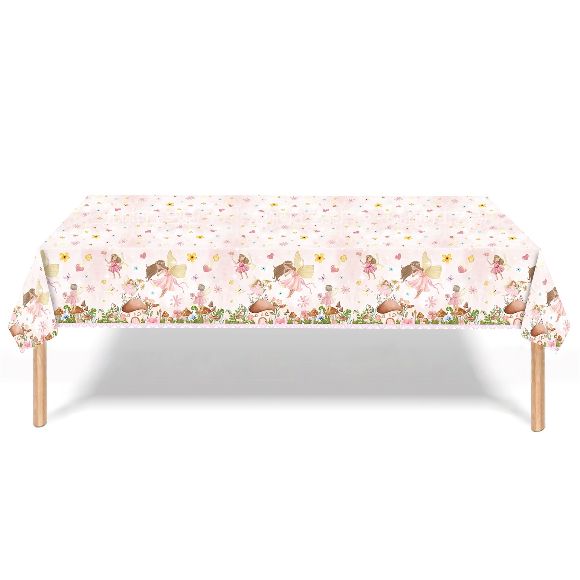 Pink tablecloth