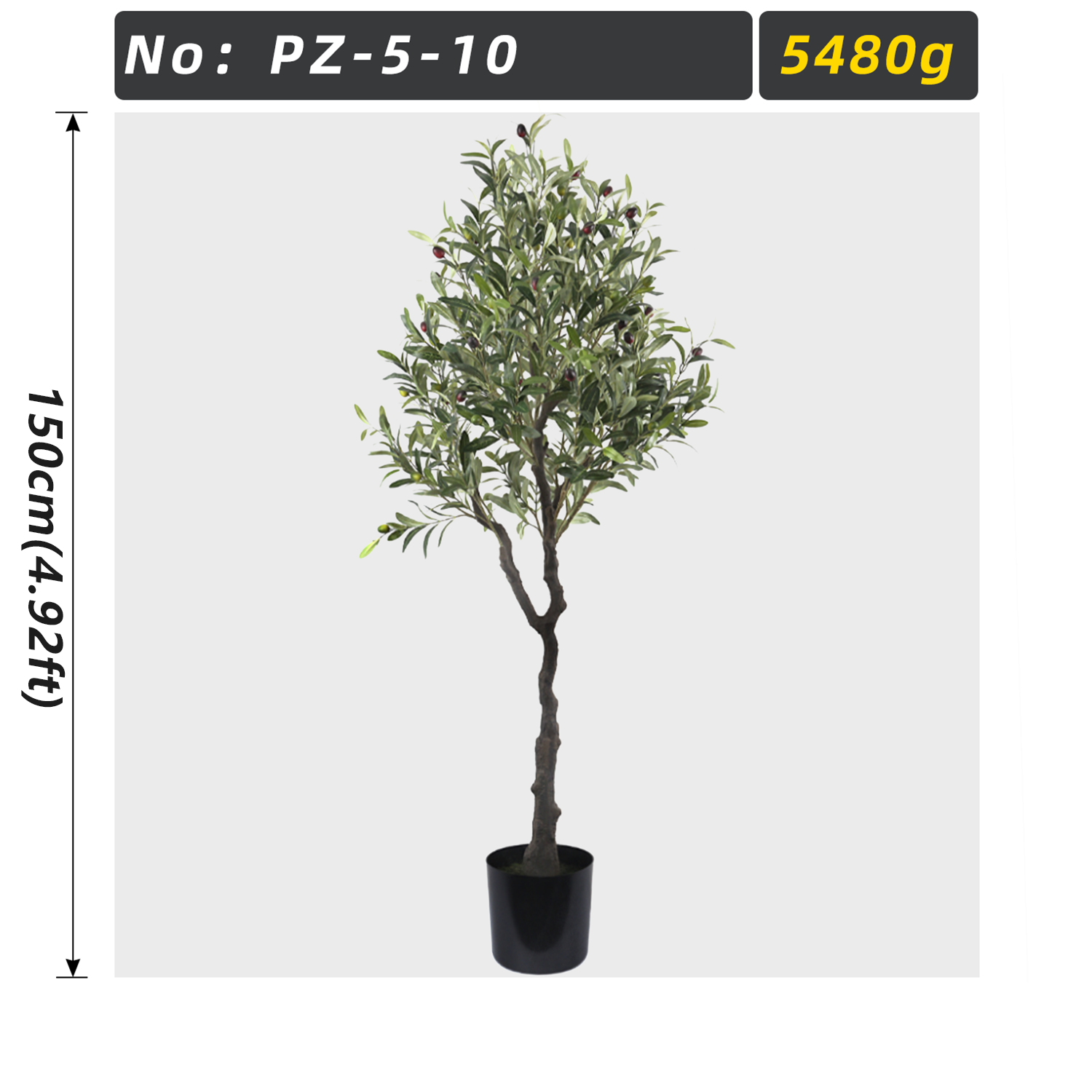 Artificial Olive Tree 150cm Twisted Trunk Faux Olive Plant