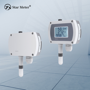 Pantalla LCD montada en la pared Riel de presión atmosférica Sensor transmisor de temperatura y humedad personalizable - Product Image 3