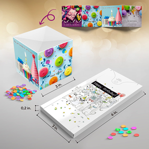 Ucuz özel herhangi bir fırsat Premium beyaz patlayan konfeti hediye kartı sürpriz konfeti Pop up hediye kağıdı kartı - Product Image 3