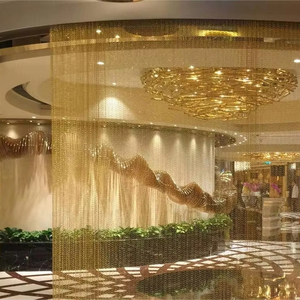 Trang trí chuỗi Rèm chainmail Rèm trang trí vòng kim loại lưới rèm cửa - Product Image 1