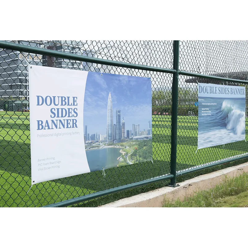 Ausstellung Dekorative doppelseitige Banner Druck PVC Vinyl Laternen pfahl Banner Straßen laterne Pole Straßenrand Banner