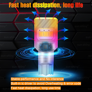 หลอดไฟ LED T15ประสิทธิภาพสูงพร้อมชิป6SMD-2525สำหรับตกแต่งภายในรถยนต์ให้แสงสว่างเพิ่มความสว่างแม่พิมพ์ใหม่ดีไซน์พิเศษ - Product Image 5
