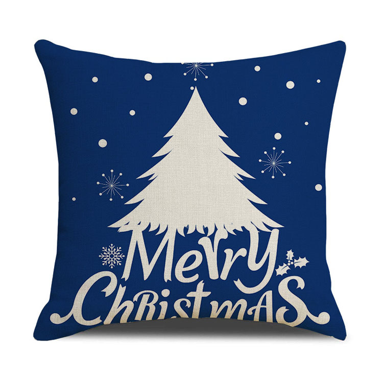 New Style Home Decor Christmas Day Pillow Case Factory Direct Sale Linen Cushion Cover