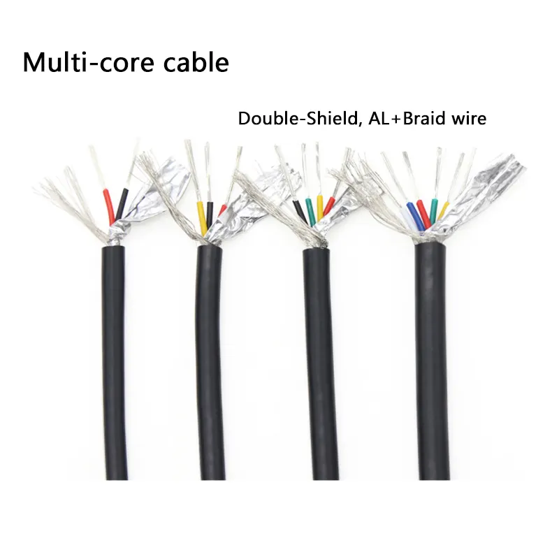 2464 Cable revestido multinúcleo 30 28 26 24 22 20 18 16 14 12 10 8 AWG cobre 2 3 4 5 6 8 10 12 Core Cable de señal electrónica suave