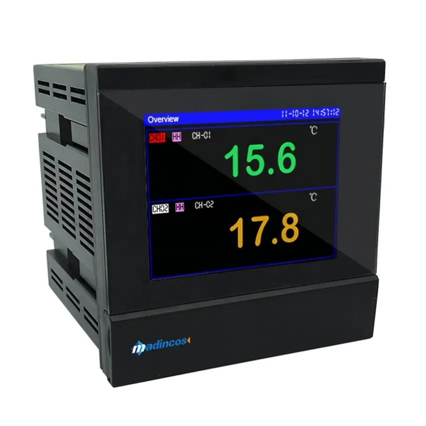 MPR800: 0,2% Industrial Universal8 Kanäle Papier loser digitaler Feuchtigkeits-/Temperatur-/Druckdaten logger mit 2 Relais MODBUS RS485