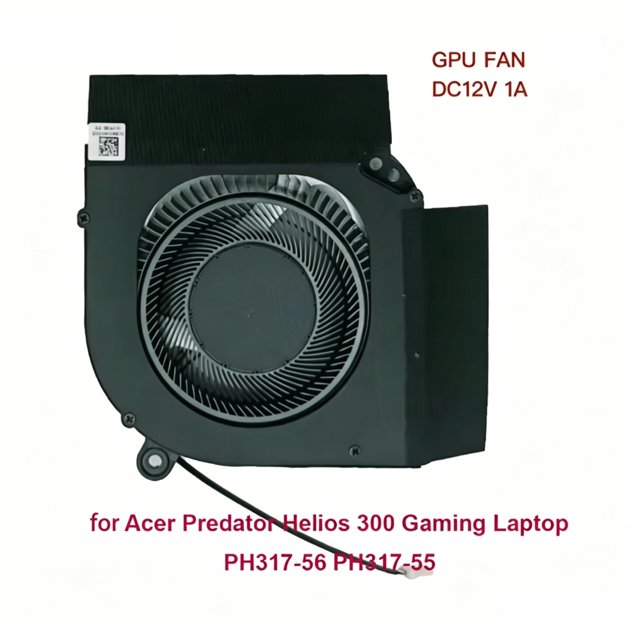 พัดลม GPU สีดำ