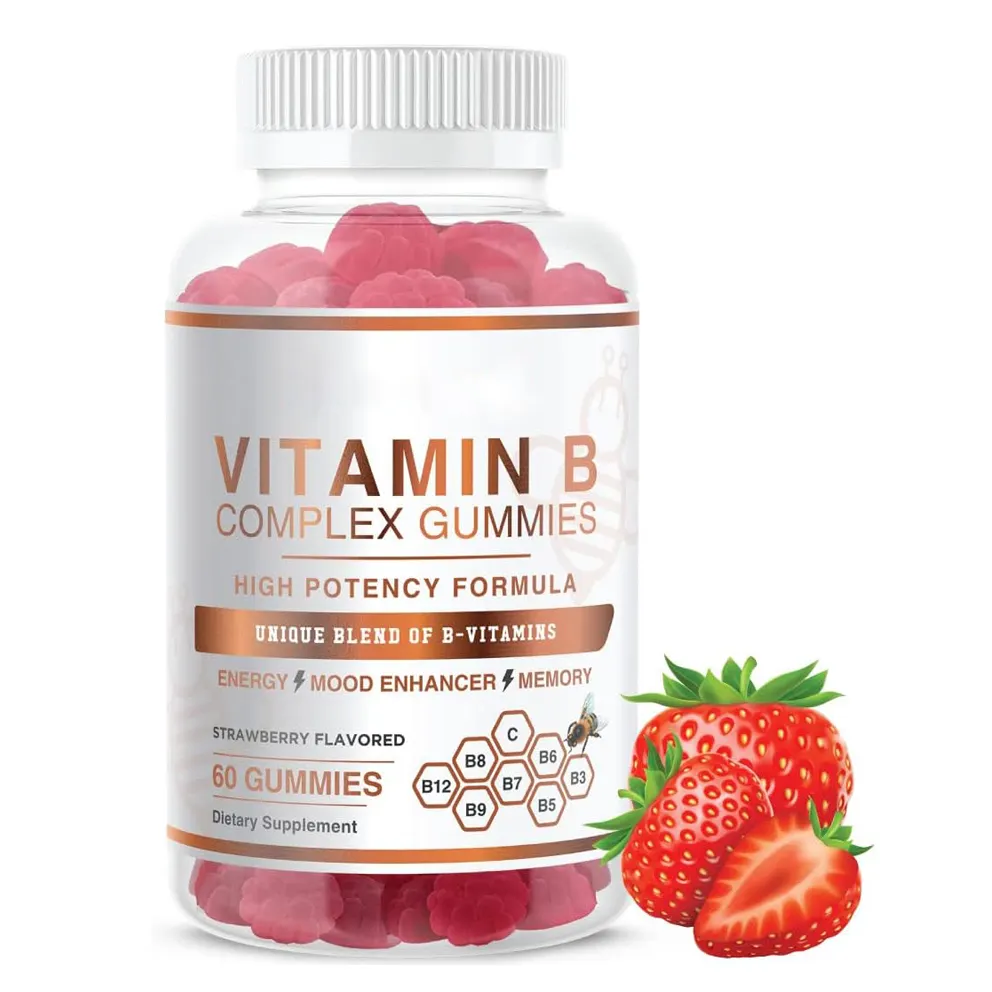 OEM Private Label integratore vitaminico vegano senza zucchero Gummies complessi di vitamina B