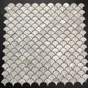 <strong>Living</strong> Room Background Wall Pearl Round Square Patch White Mosaic <strong>Shell</strong> Beads Sheet Sticker Decor Supplies Arts Crafts - Product Image 4