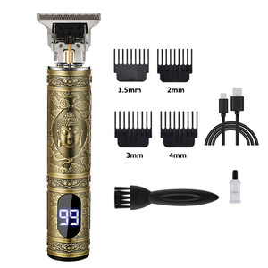 高品质多功能防水修剪器龙佛液晶显示专业男士电动剪发器