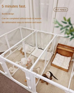 Bán buôn tùy chỉnh chiều cao Dog & <span class=keywords><strong>Rabbit</strong></span> hàng rào Acrylic trong suốt nhỏ/vừa chó kennel bền nhựa Pet nhà ở - Product Image 5