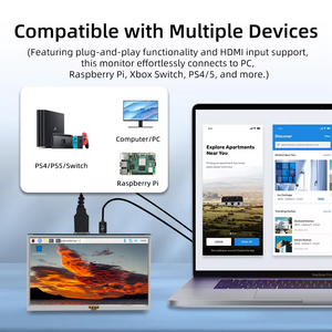 Pantalla táctil de Raspberry Pi de 5 pulgadas, pantalla TFT LCD de 800x480, HDMI para Raspberry Pi 4B 3B 2B Banana Pi
