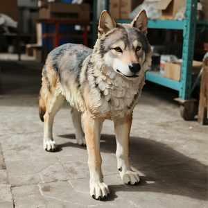 Tùy chỉnh animatronic Sói thực tế di chuyển mô hình động vật cho công viên Chủ Đề Ngôi Nhà Ma Ám phim Prop & động vật hoang dã triển lãm - Product Image 4