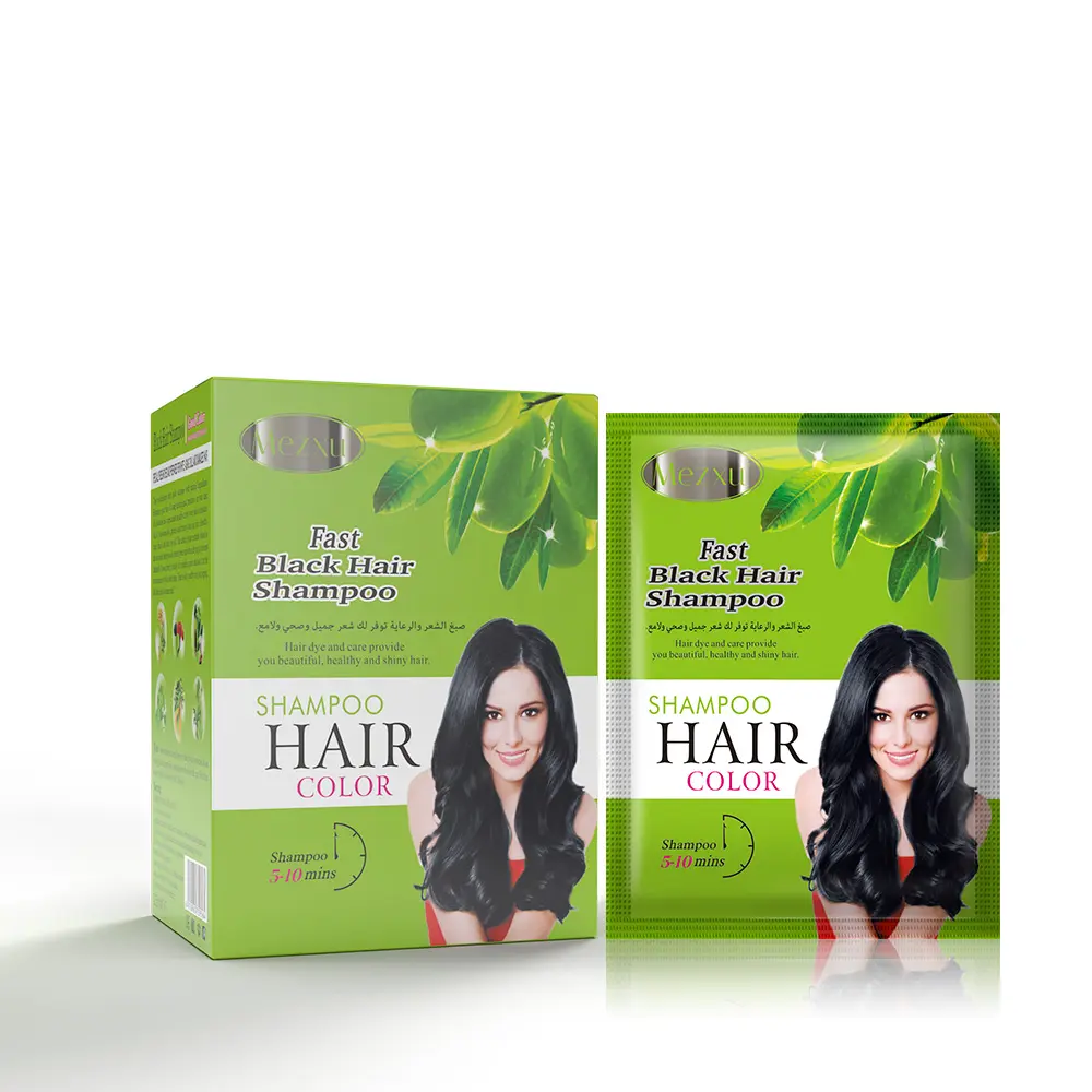 Produtos para o cabelo de alta qualidade Black Hair Dye Shampoo 2 Em 1 Black Hair Dye Shampoo Para Salão Profissional & Uso Doméstico