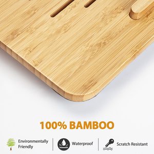JQ Multifunctional <strong>Lap</strong> Desk Portable <strong>Computer</strong> Stand 3-in-1 Bamboo Laptop <strong>Table</strong> with Mousepad <strong>for</strong> Students Gamers - Product Image 2