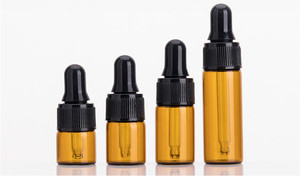 Empty Refillable Mini Cobalt Blue clear Amber 1ml 2ml <strong>2</strong> ml Liquid Oil Skin Care Serum <strong>Glass</strong> Dropper Bottle with Long Pipette - Product Image 3