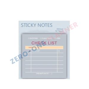 Bloc de notas adhesivas de papel simple cuadrado de impresión personalizada, minimalista funcional para planificador, diario - Product Image 1