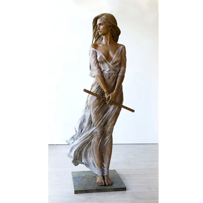 Escultura de latón para mujer, escultura de bronce, estilo europeo y europeo