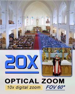 Комплект фотоаппаратов FoMaKo NDI PTZ 20X оптический зум BN402 HDMI PTZ камера и контроллер клавиатуры PTZ комплект - Product Image 6