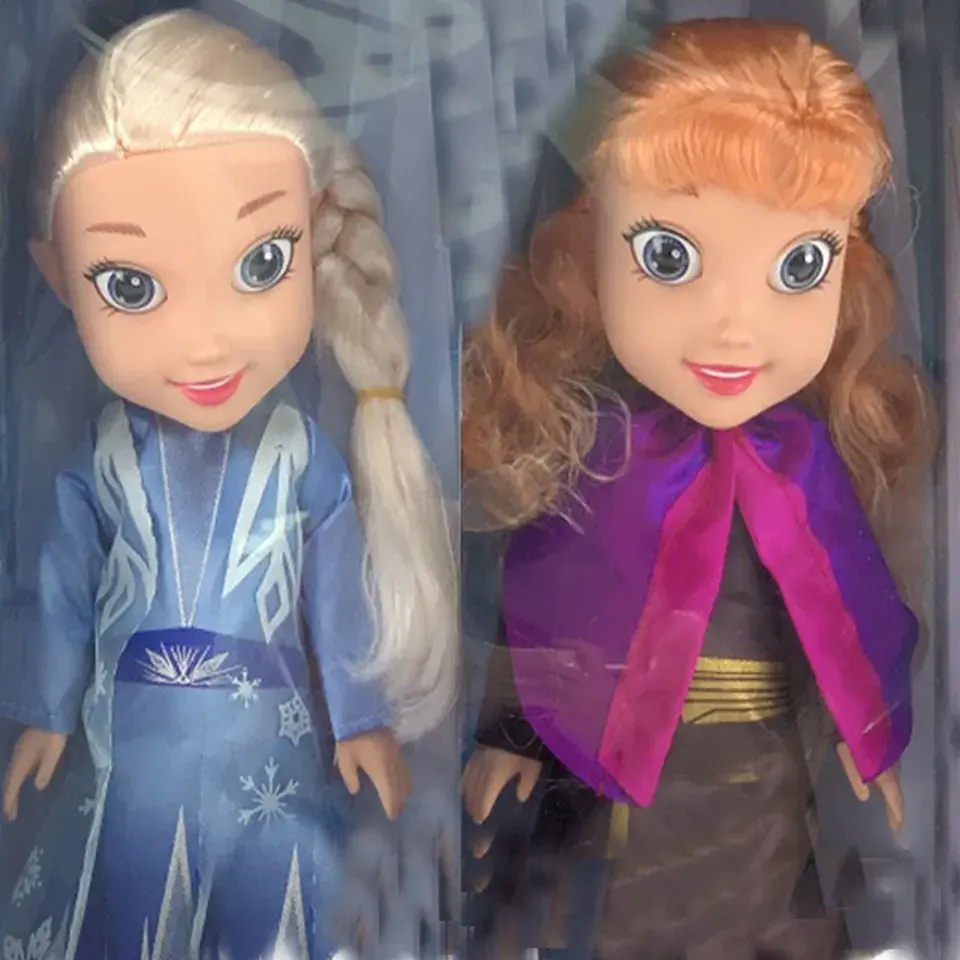 14 inch plástico PVC congelado boneca Elsa Cantando boneca Anna e Elsa Boneca Frozen Snow Light Elsa menina presente