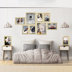 Wholesale Decorative Home Custom Black <strong>White</strong> Gold Plastic PS <strong>4x6</strong> 5x7 8X10 Table Desk Picture <strong>Frame</strong> Photo <strong>Frame</strong> - Product Image 6
