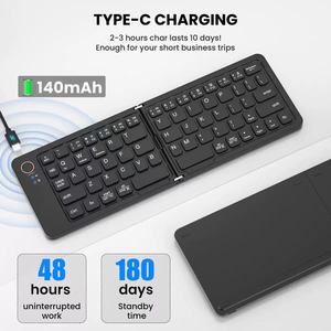 Teclado plegable 2025 Teclado ultradelgado recargable inalámbrico portátil Compatible con IOS Android Windows Smartphone - Product Image 4