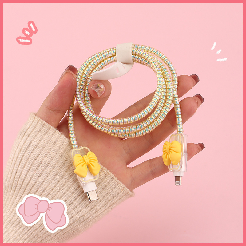 Para iPhone-lazo amarillo 4 piezas