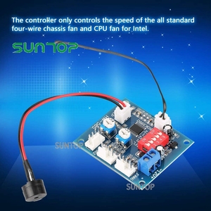 DC <strong>12V</strong> Four Wire Thermostat <strong>PWM</strong> Fan <strong>Speed</strong> <strong>Controller</strong> Governor Driver Module <strong>Temperature</strong> Relay for PC - Product Image 4