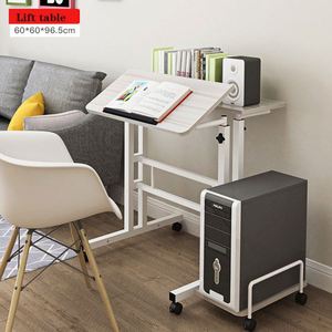 Escritorio de pie, diseño de mesa de ordenador, escritorio moderno simple, portátil, ergonomía móvil, mesa de casillero de oficina - Product Image 1
