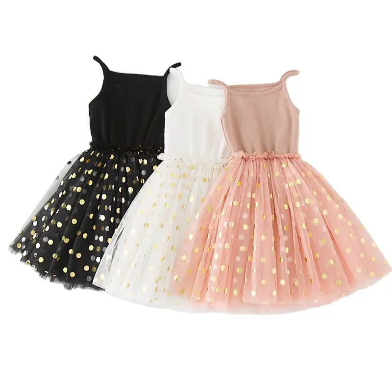 Benutzer definierte Kleinkind Mädchen Sommerkleid ung Baby Kleid Geburtstags geschenk niedlichen Tutu Kleider für Mädchen Kinder Baby Tutu Teil Punkt Pailletten Kleider