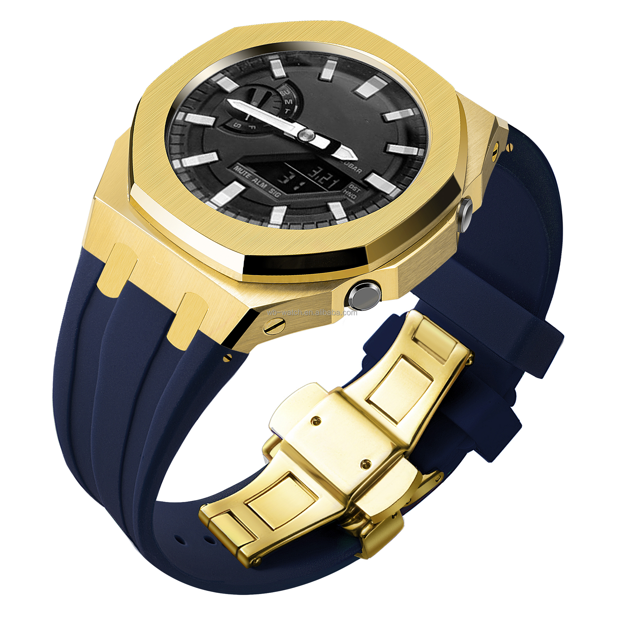 Gold Case+Blue Band