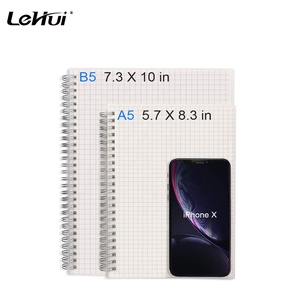 Three Color Stone 3 Pack 100gsm Thick <strong>Graph</strong> <strong>Paper</strong> 5.7&quot;x 8.3&quot; A5 Spiral <strong>Notebook</strong> <strong>With</strong> 480 Pages for Business and School - Product Image 5