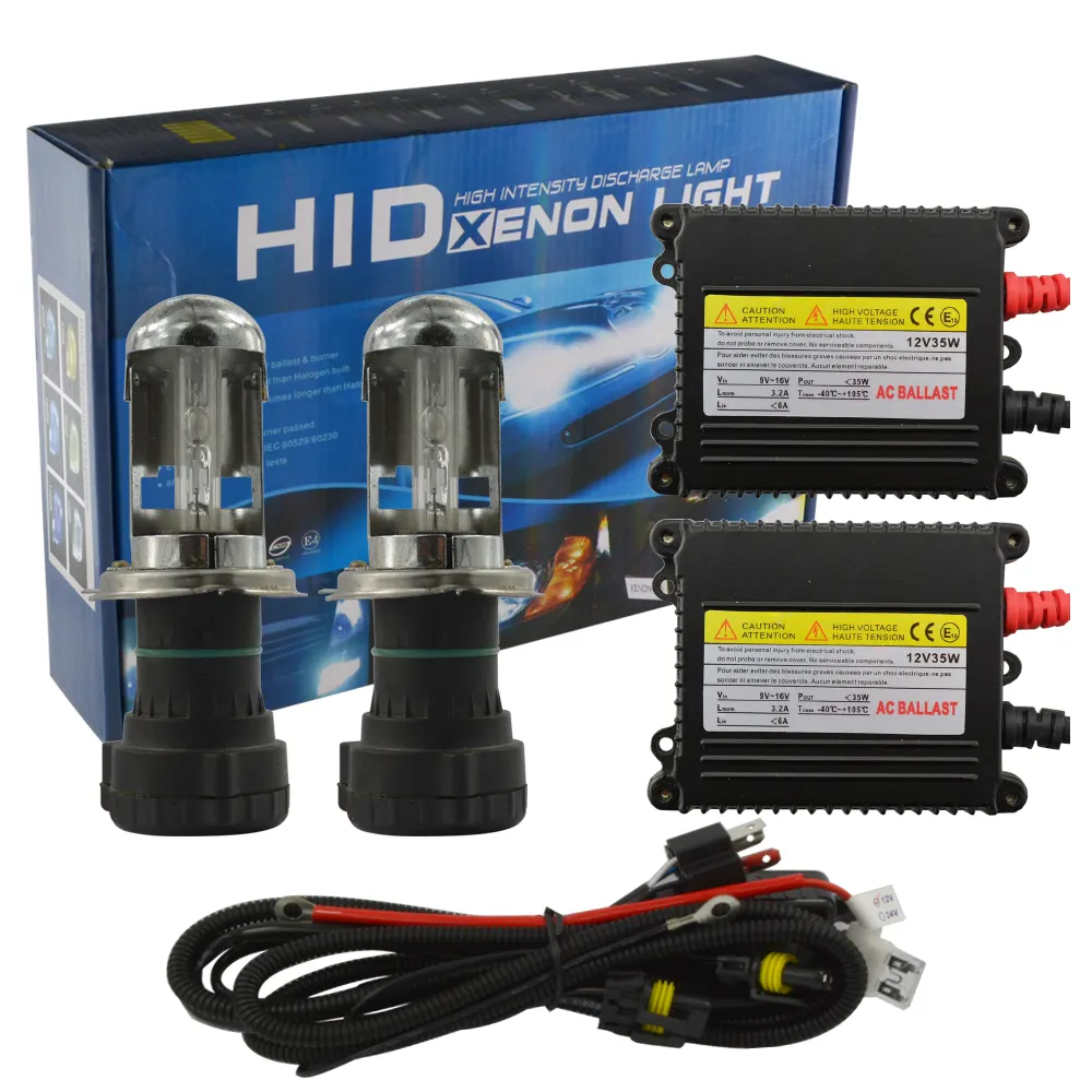 4300K 6000K 8000K 10000k 12v AC 35W H4 conversion hid phares H4-3 bi xenon hid kit