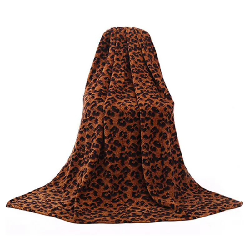 Patrón de Fotos de Animales personalizado Sublimación Impreso Franela suave Fleece Leopard Cheetah Print Throw Blanket
