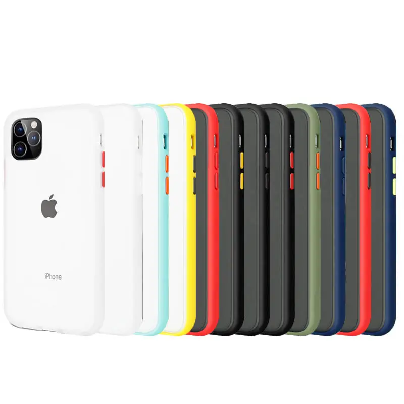 Cassa Del Telefono delle cellule con Colorato Pulsanti Cassa Del Respingente Per iphone11 Pro max, Per il iphone 11 caso di lusso