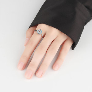Bán buôn xoay vòng xoay <span class=keywords><strong>Bling</strong></span> phong cách dân tộc Trắng Zircon <span class=keywords><strong>Spinner</strong></span> Nhẫn mắt quỷ xoay có thể điều chỉnh <span class=keywords><strong>Fidget</strong></span> Nhẫn - Product Image 3