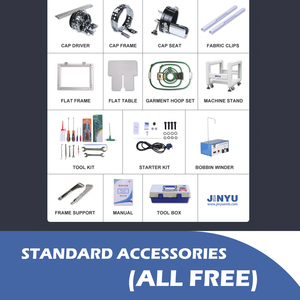 2024 New Jinyu Single Head Embroidery Machine 12/15 Needles Mini Sewing Apparel Machinery <strong>Automation</strong> Cap Embroidery Machine - Product Image 6