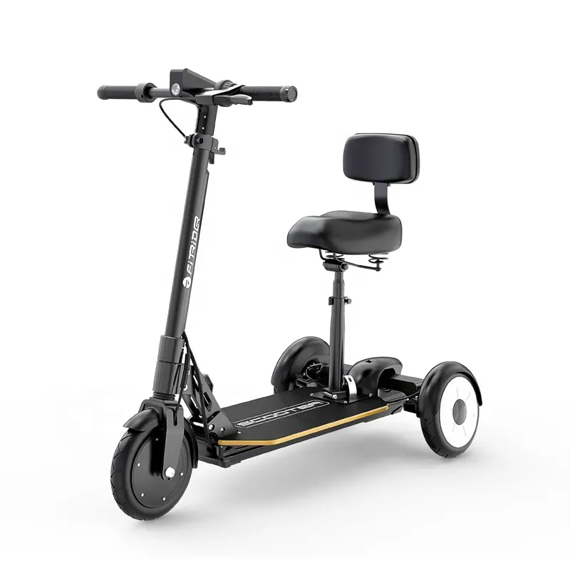 Scooter elettrico a 3 ruote pieghevole urbano con motore Brushless da 350W ad alte prestazioni con sedile pieghevole facile da trasportare